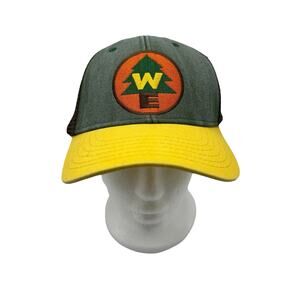 DISNEY Wilderness Explorer Up Mesh SnapBack Hat One Sz Adult Green Yellow Brown